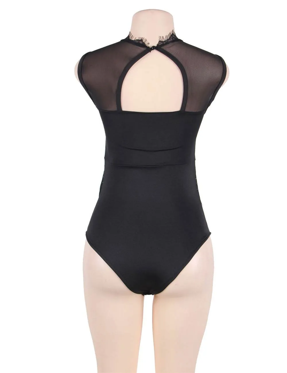 Plus Size Egypt Floral Embroidery Lace Sexy Teddy