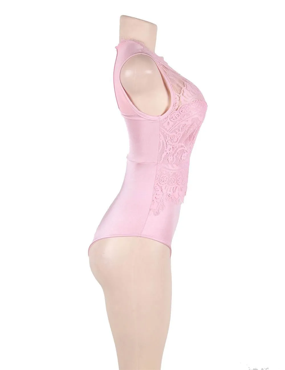 Plus Size Egypt Floral Embroidery Lace Sexy Teddy