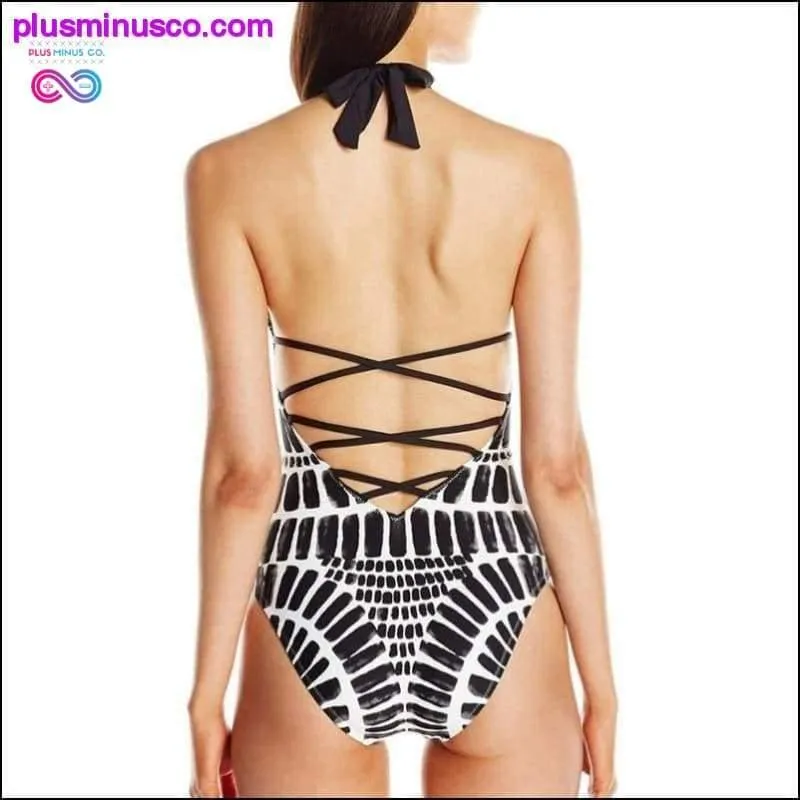 Plus Size Halter One Piece Beach Swimwear