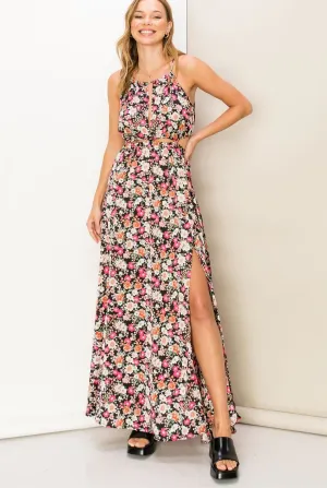 Pocket of Posies Dress in Black