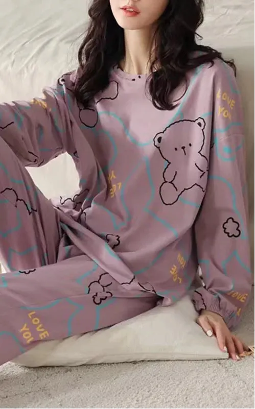 Polyester Pajama Plaid Sleepwear