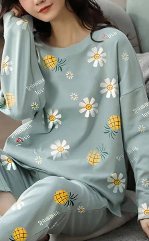 Polyester Pajama Plaid Sleepwear