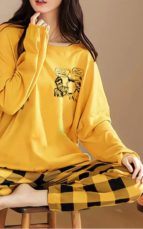Polyester Pajama Plaid Sleepwear