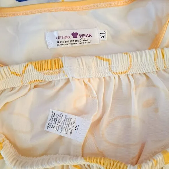 Pompompurin Pajamas Women's XL Anime Cotton Set Short Sleeve‎ Loose Sleepwear