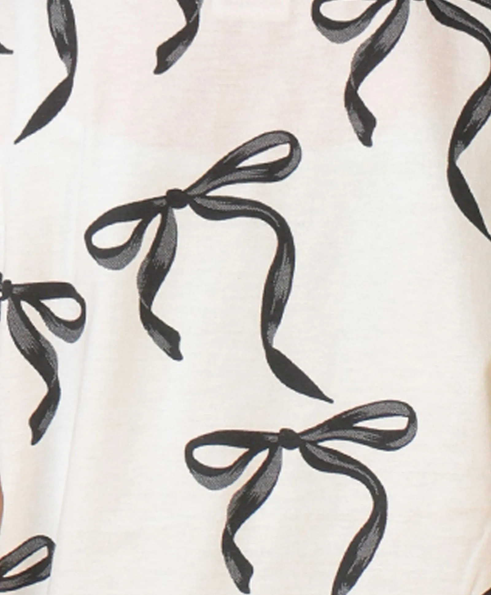PRETTY BLACK BOW SLEEPWEAR SHORT SET - BLACK