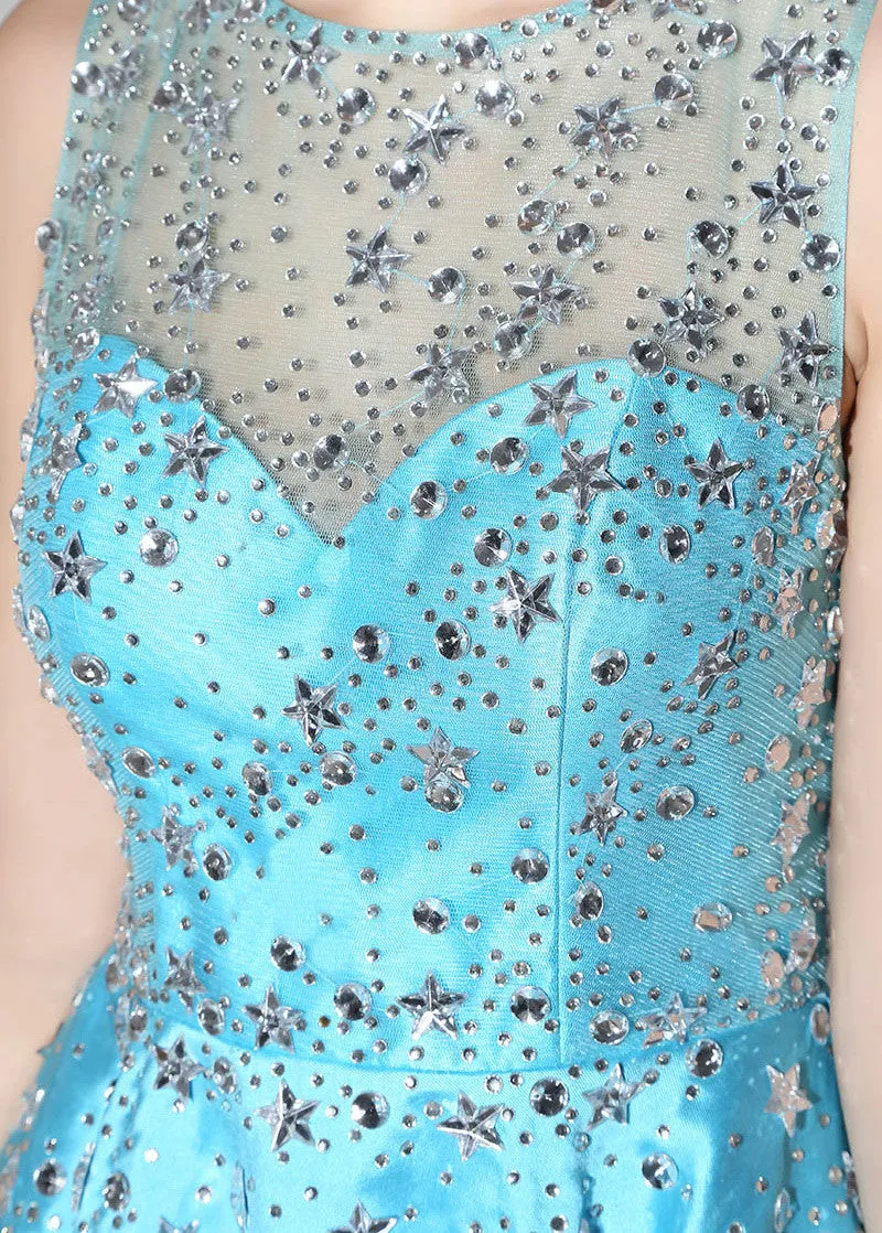 Pretty Tulle Jewel Neckline Short A-line Homecoming Dresses With Beadings