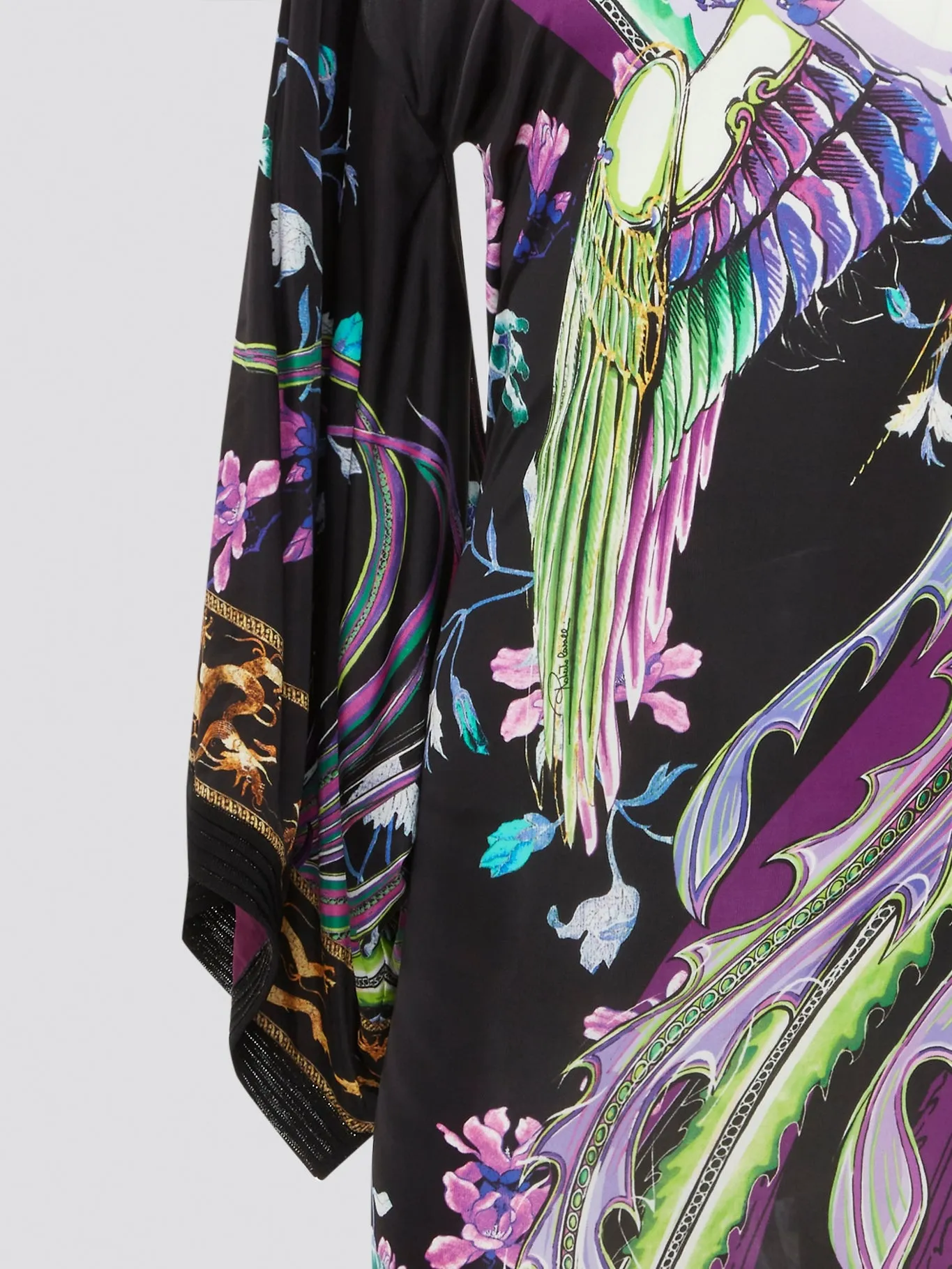 Printed Asymmetrical Mini Dress