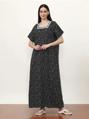 Printed Pure Cotton Maxi Nightdress