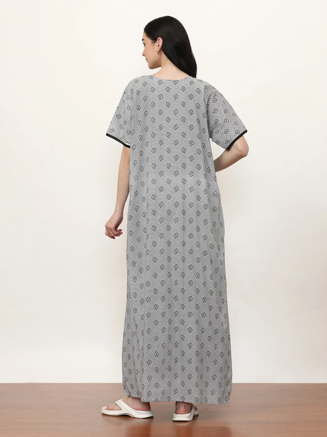 Printed Pure Cotton Maxi Nightdress