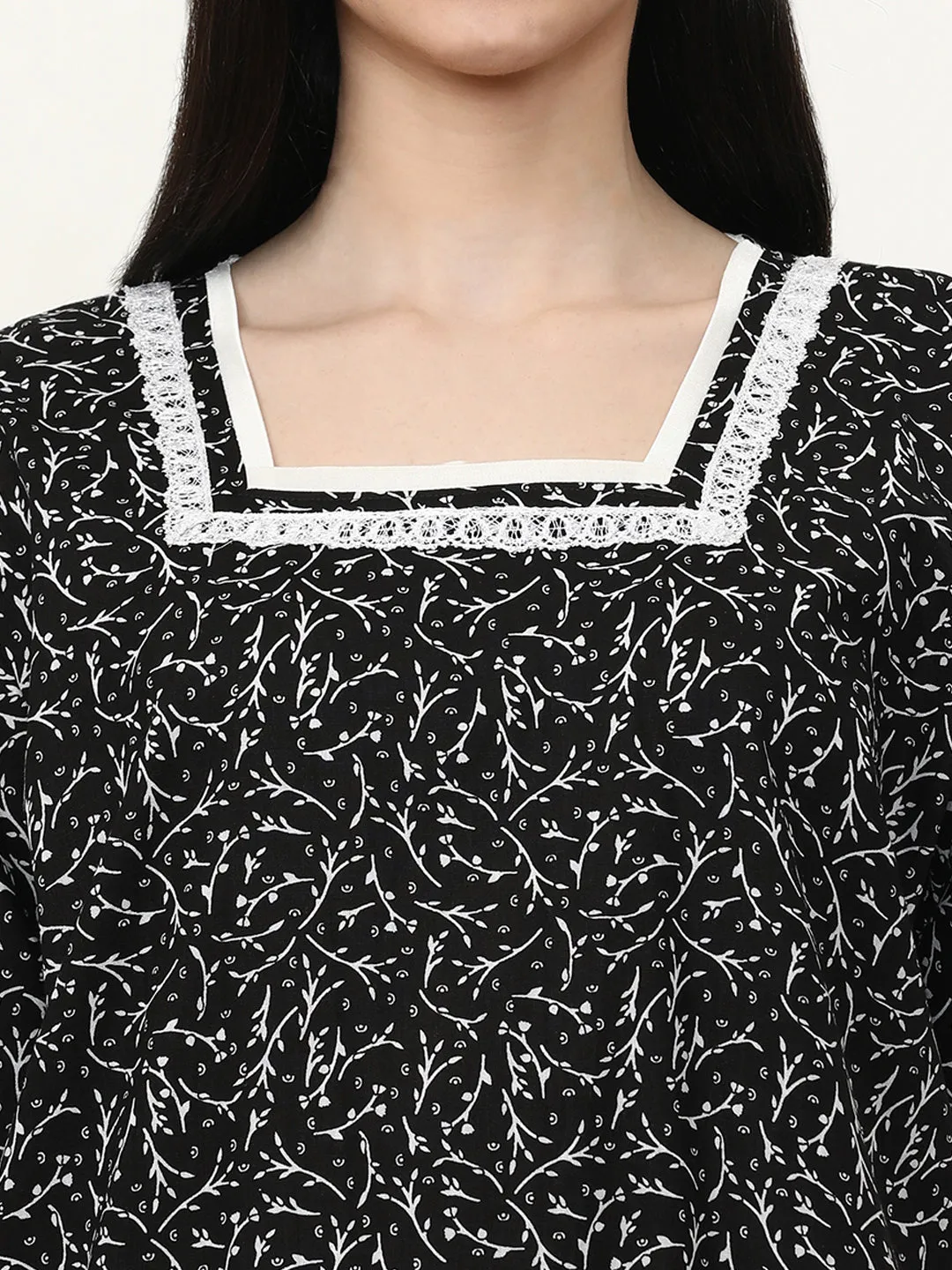 Printed Pure Cotton Maxi Nightdress