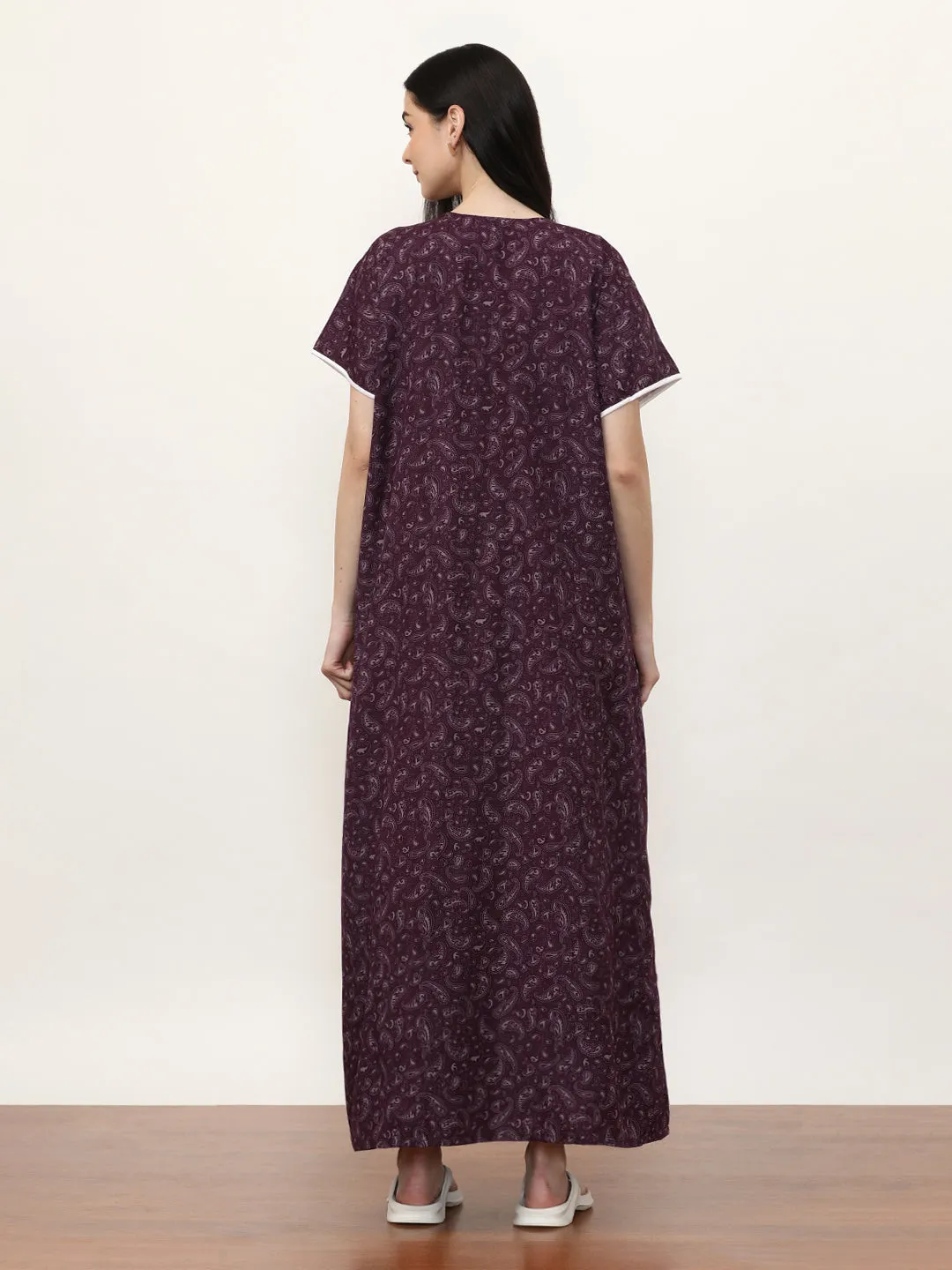 Printed Pure Cotton Maxi Nightdress