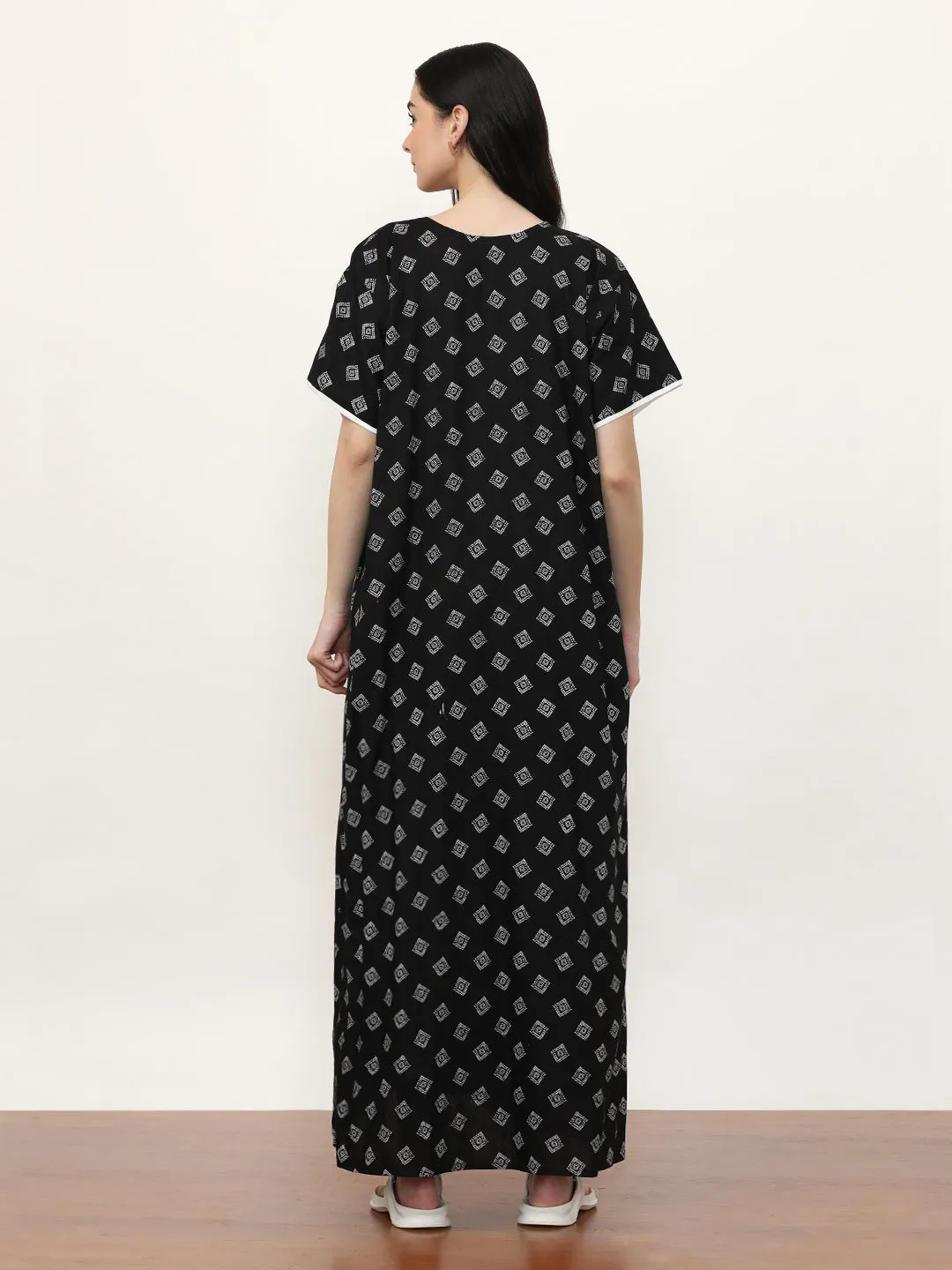 Printed Pure Cotton Maxi Nightdress