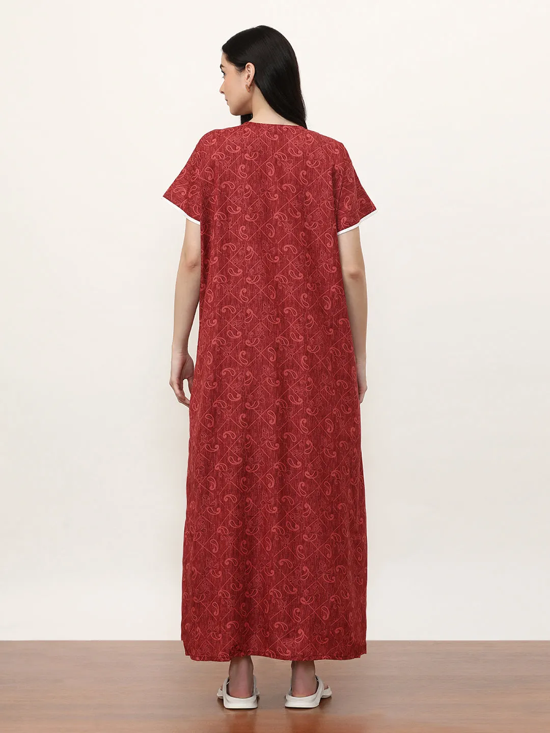 Printed Pure Cotton Maxi Nightdress