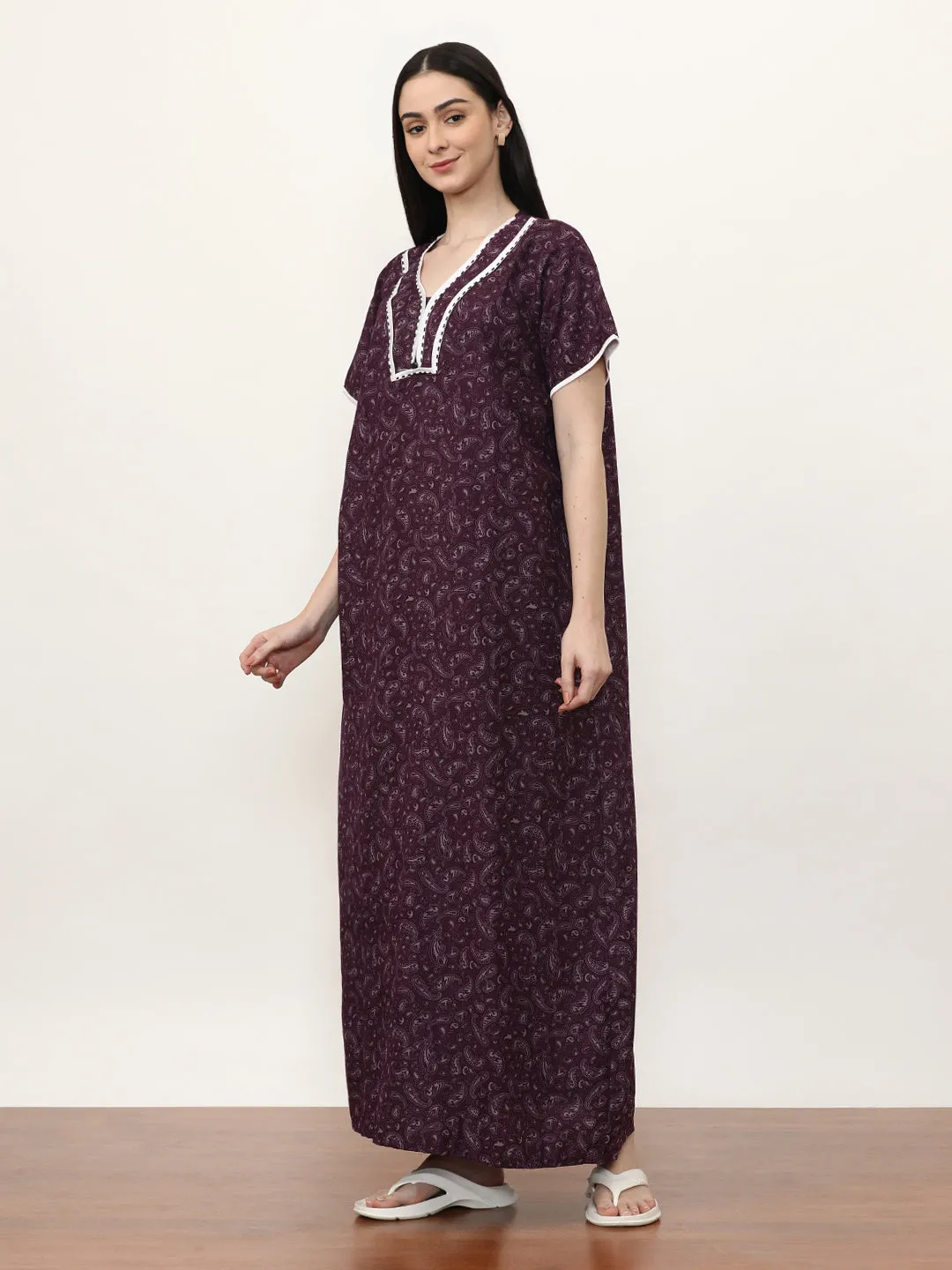 Printed Pure Cotton Maxi Nightdress