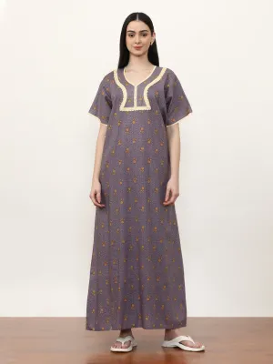 Printed Pure Cotton Maxi Nightdress