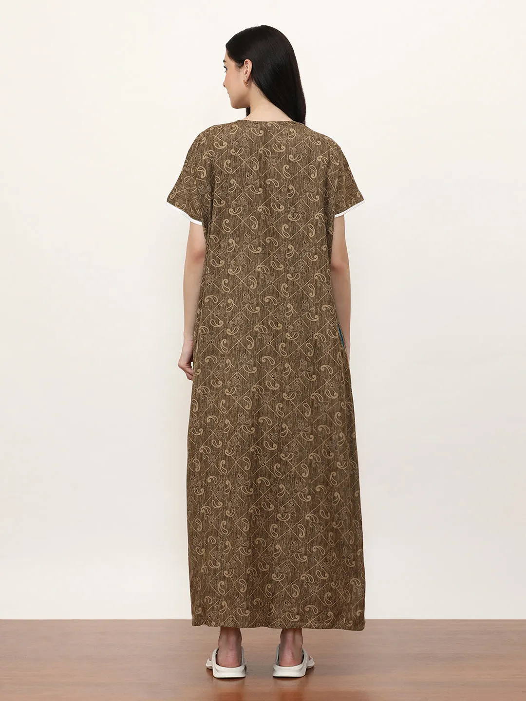 Printed Pure Cotton Maxi Nightdress