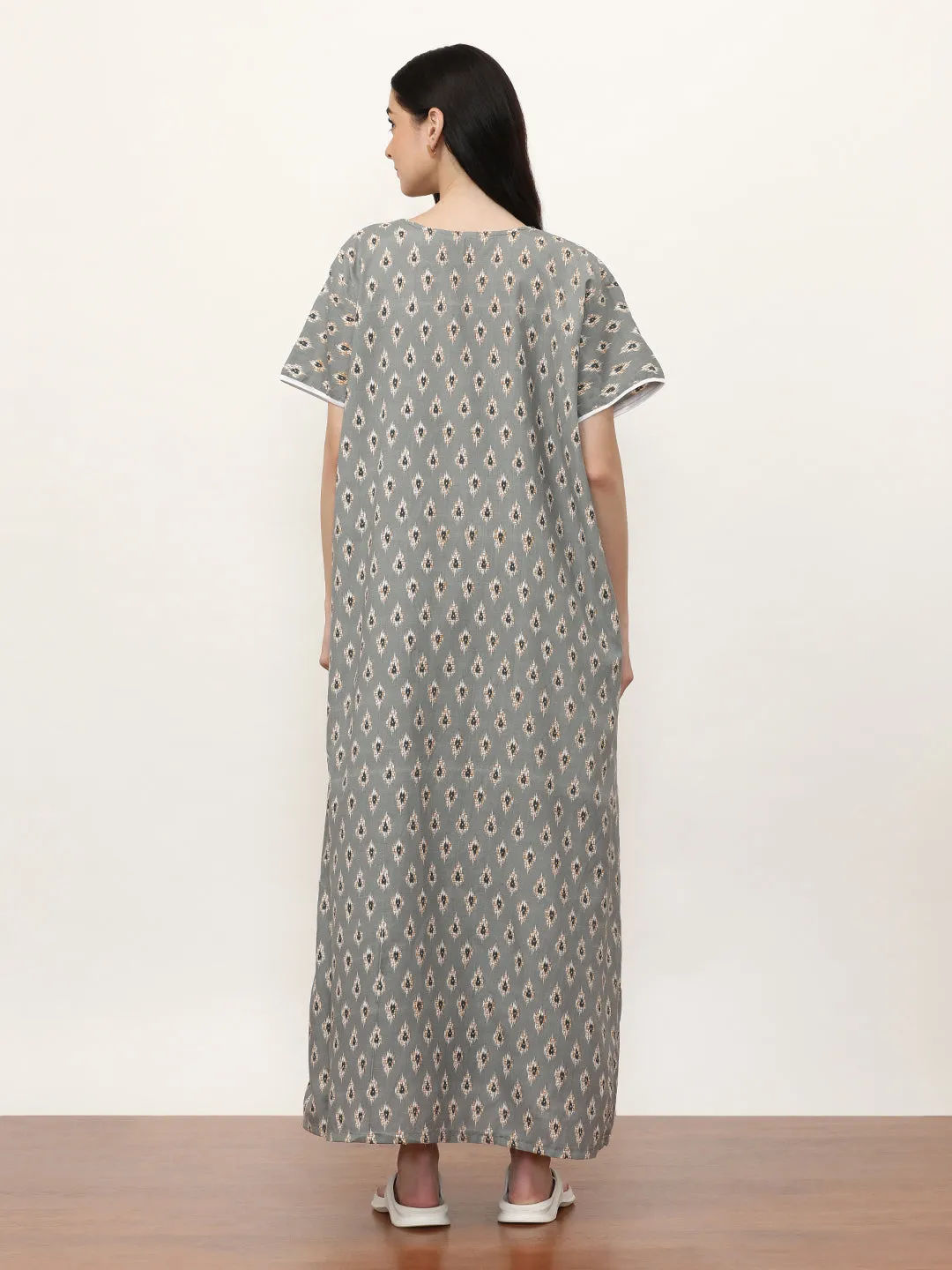 Printed Pure Cotton Maxi Nightdress
