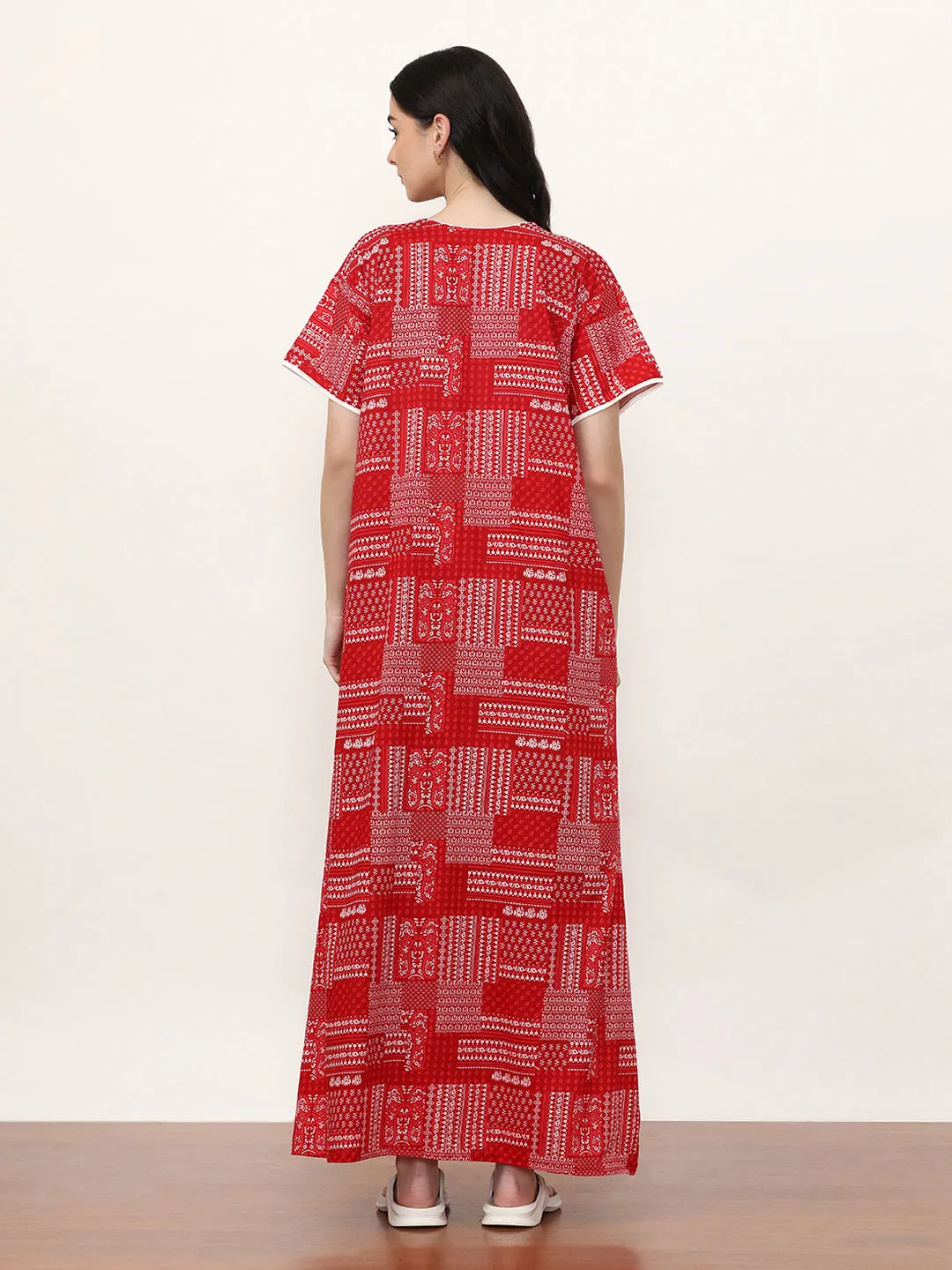 Printed Pure Cotton Maxi Nightdress