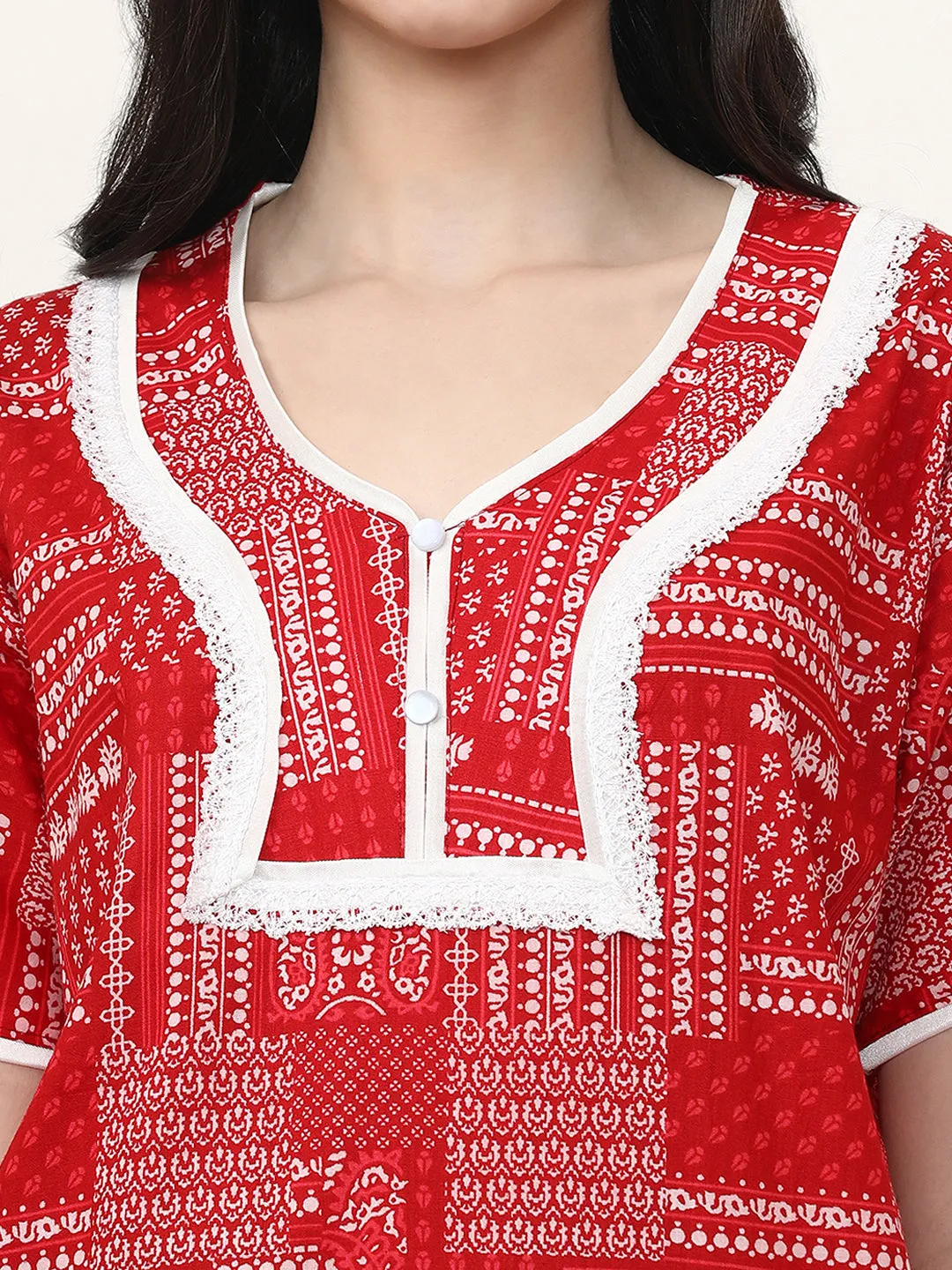 Printed Pure Cotton Maxi Nightdress