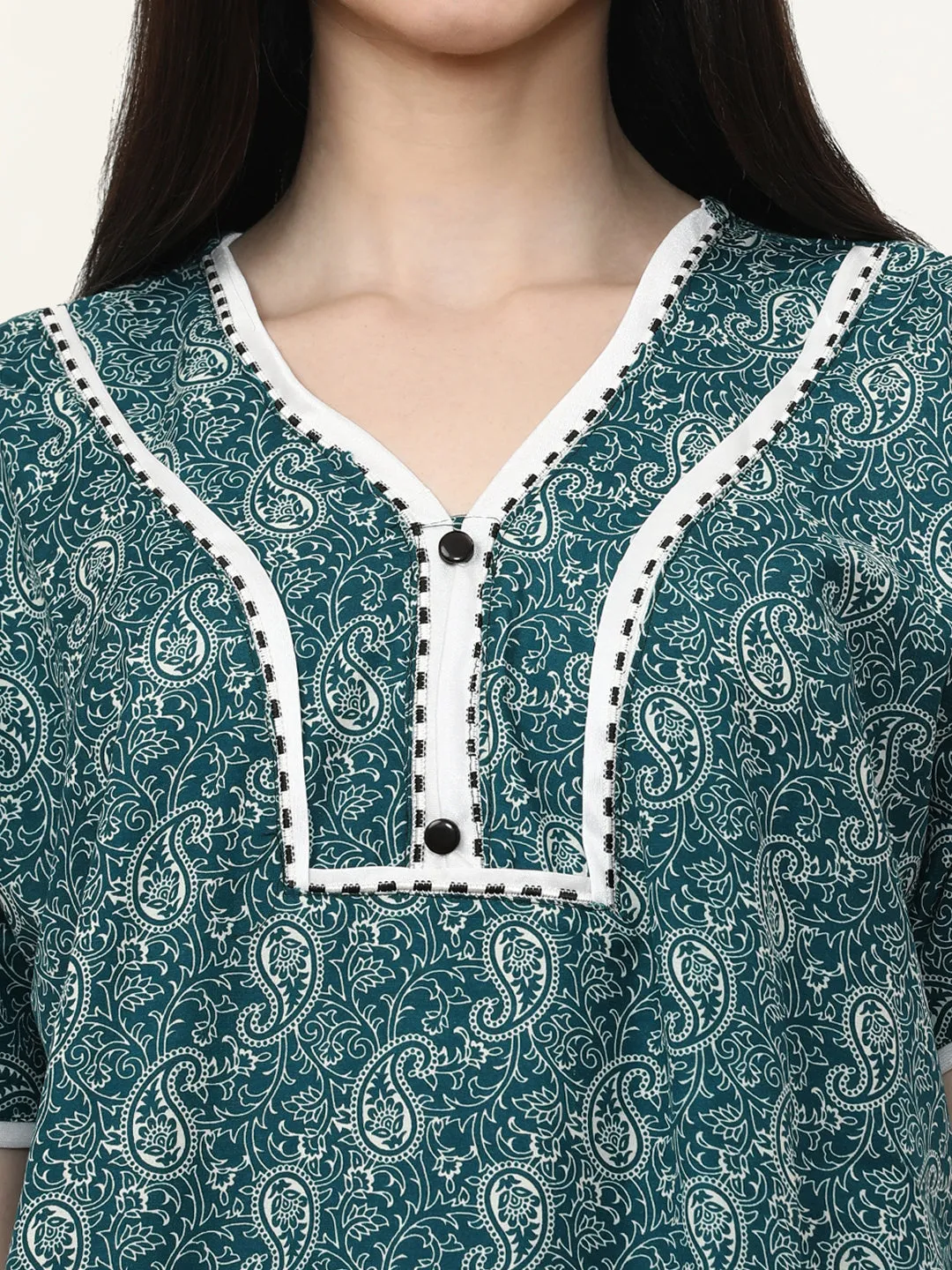 Printed Pure Cotton Maxi Nightdress