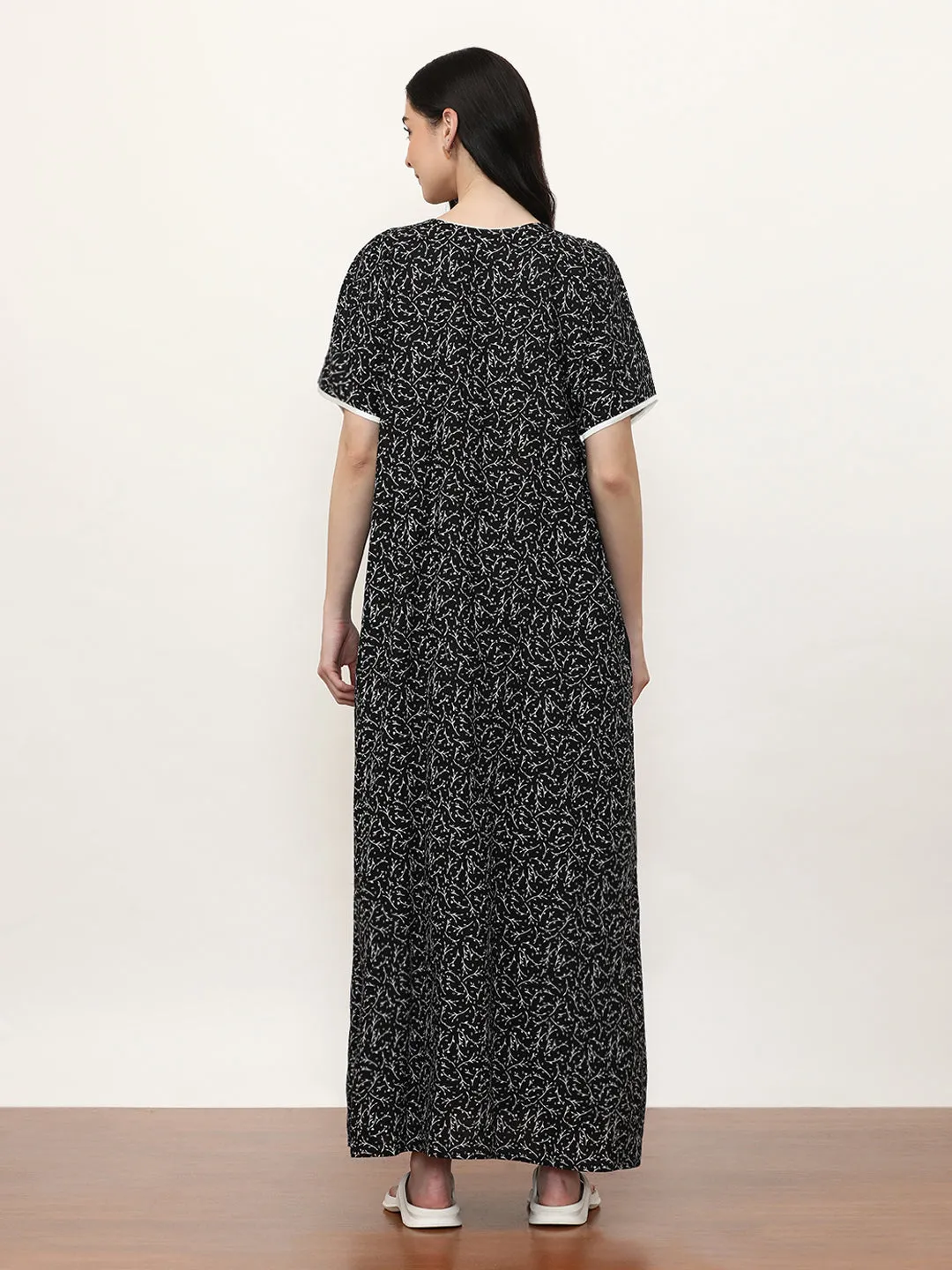 Printed Pure Cotton Maxi Nightdress