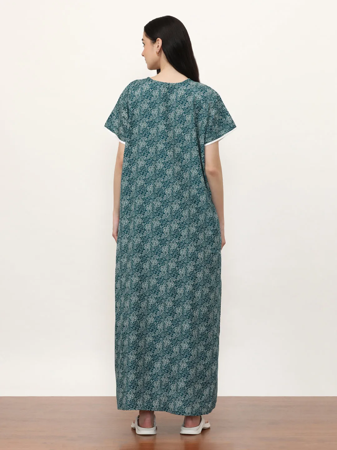 Printed Pure Cotton Maxi Nightdress