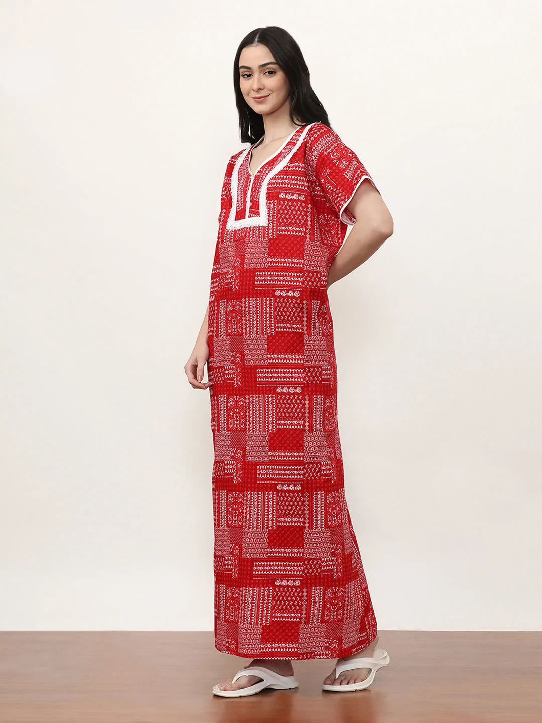 Printed Pure Cotton Maxi Nightdress