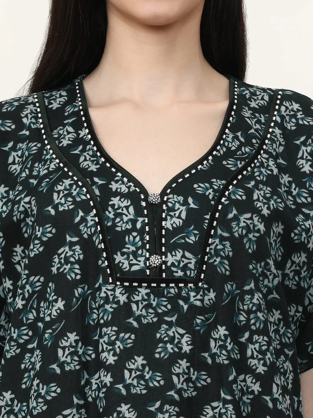 Printed Pure Cotton Maxi Nightdress