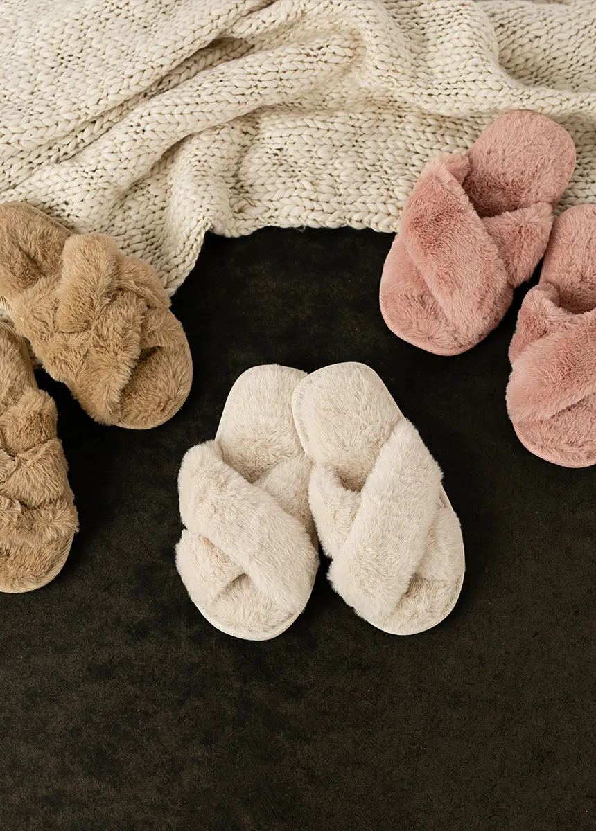 Prisca Slippers in Ecru