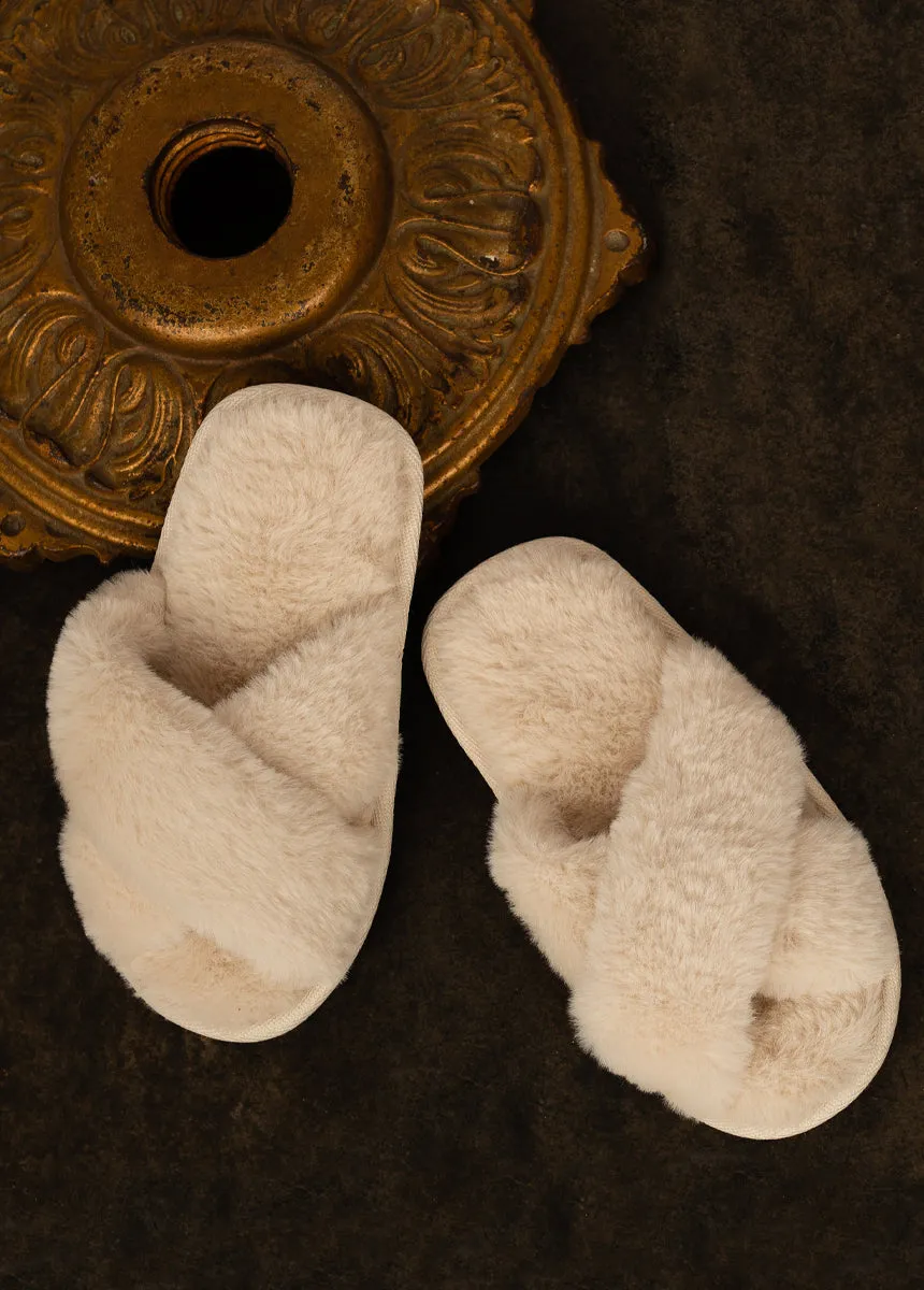 Prisca Slippers in Ecru