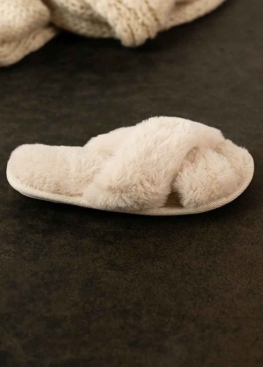 Prisca Slippers in Ecru