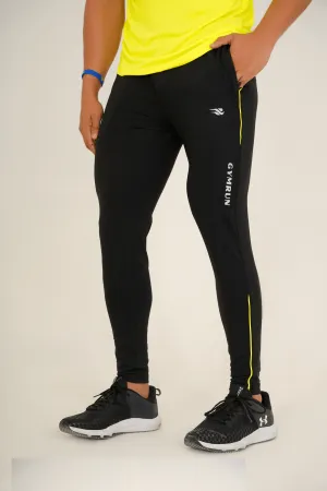 Pro-Fit Men's Performance Trousers-Black Neon