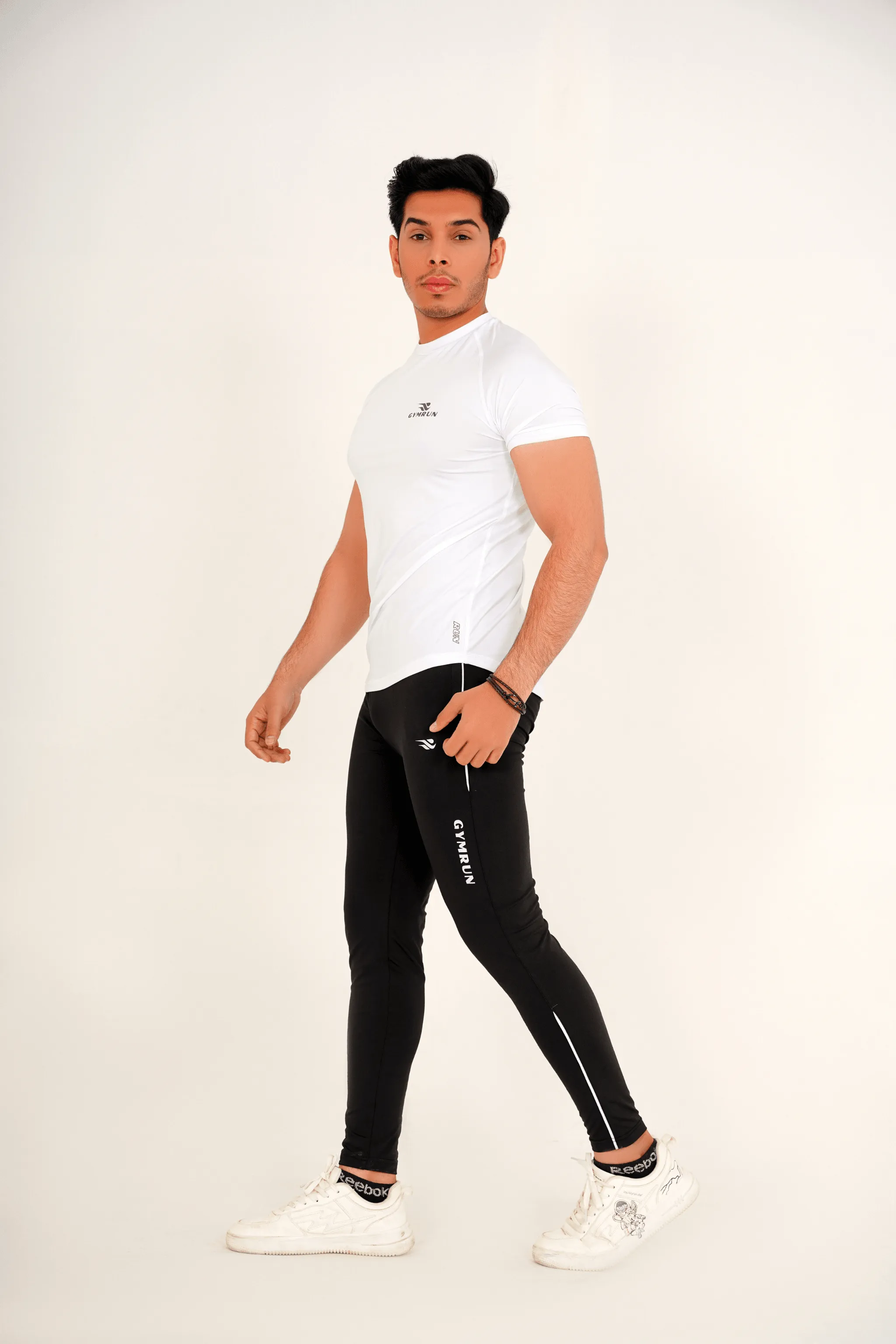 Pro-Fit Men's Performance Trousers-Black White