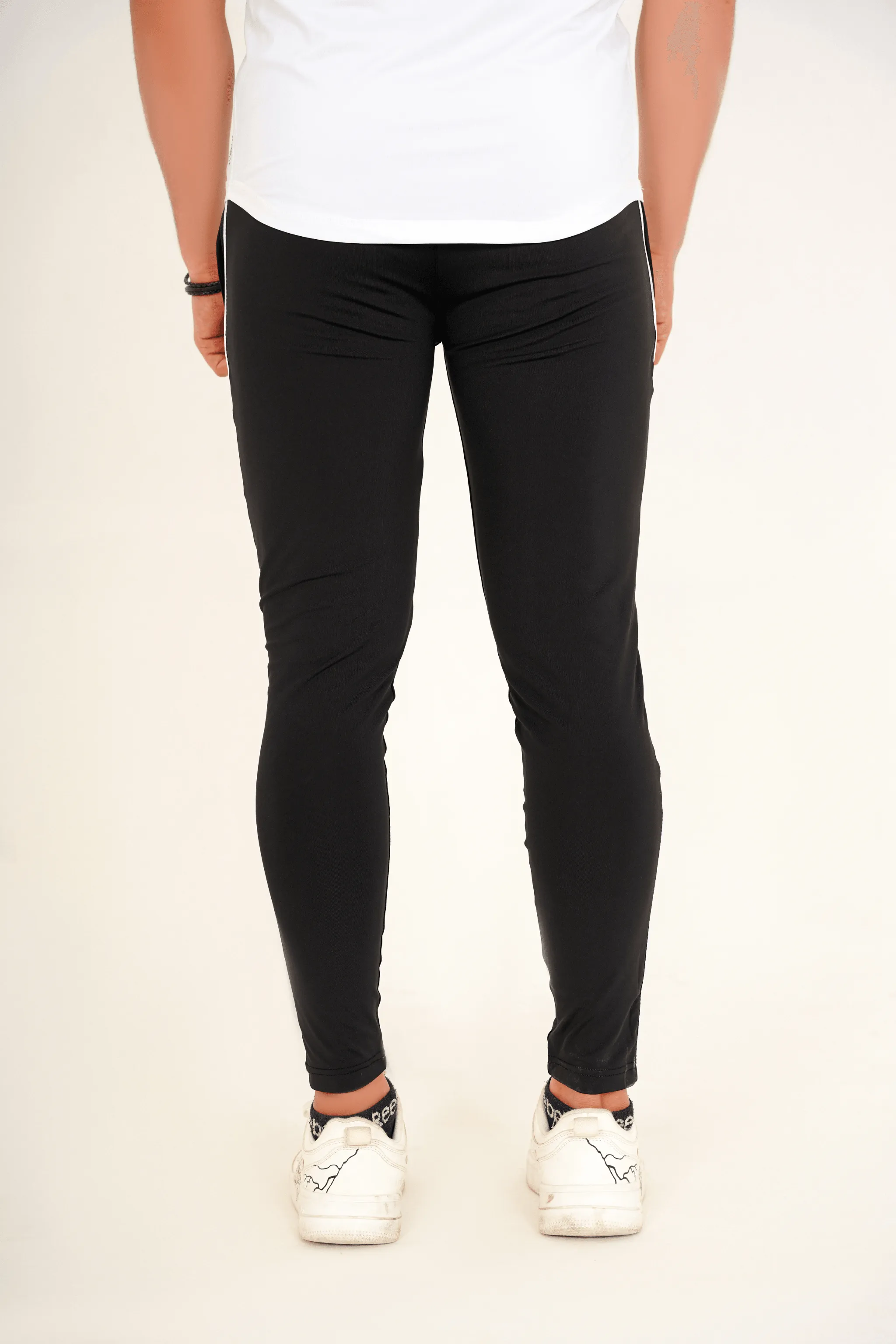 Pro-Fit Men's Performance Trousers-Black White