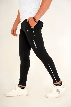 Pro-Fit Men's Performance Trousers-Black White