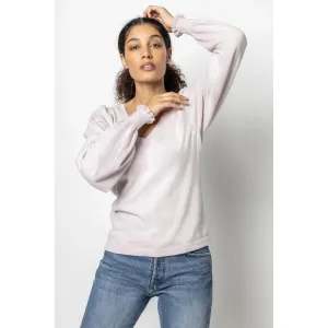 Puff Sleeve V-Neck Sweater