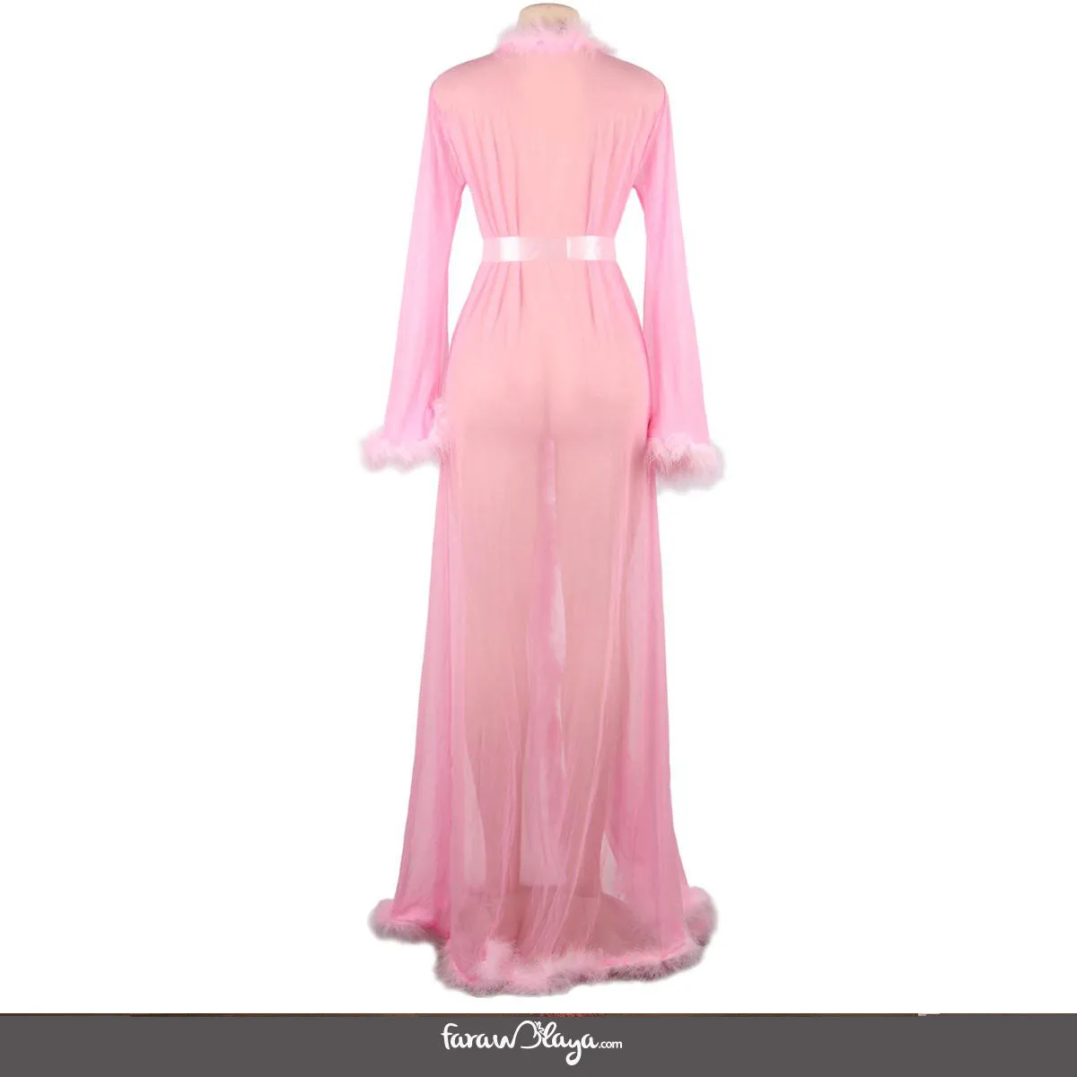 Queen  Robe Perspective Sheer Sleepwear With Farawlaya