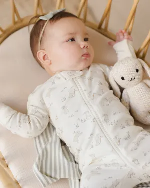Quincy Mae Organic Cotton Zip Long Sleeve Sleeper – Bunnies