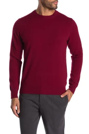 Quinn - Men's, Luxurious, 100% 2-ply Cashmere, "Crew-Neck"- Burgandy