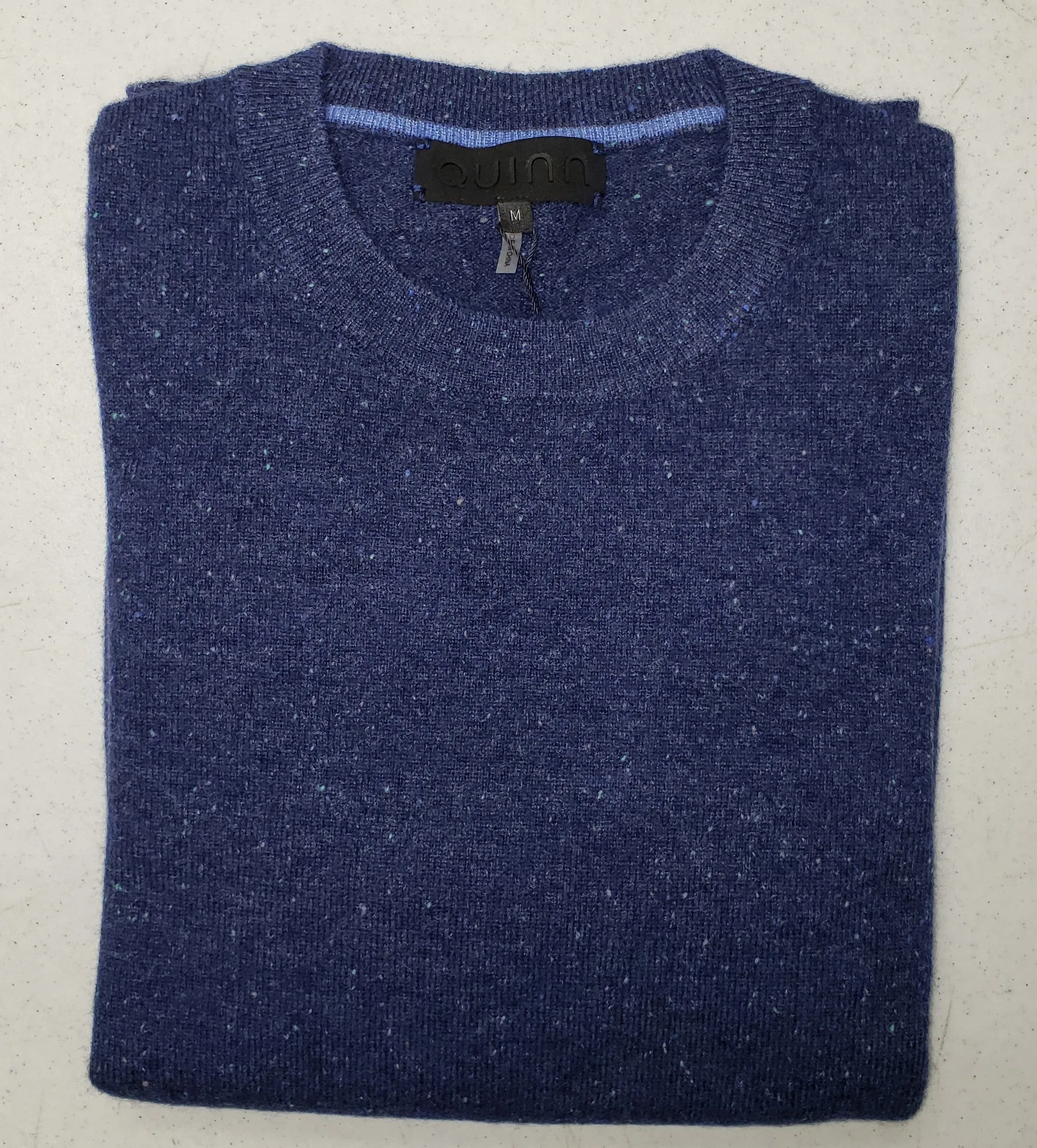 Quinn - Men's, Luxurious, 100% 2-ply Cashmere, "Crew-Neck"- Burgandy
