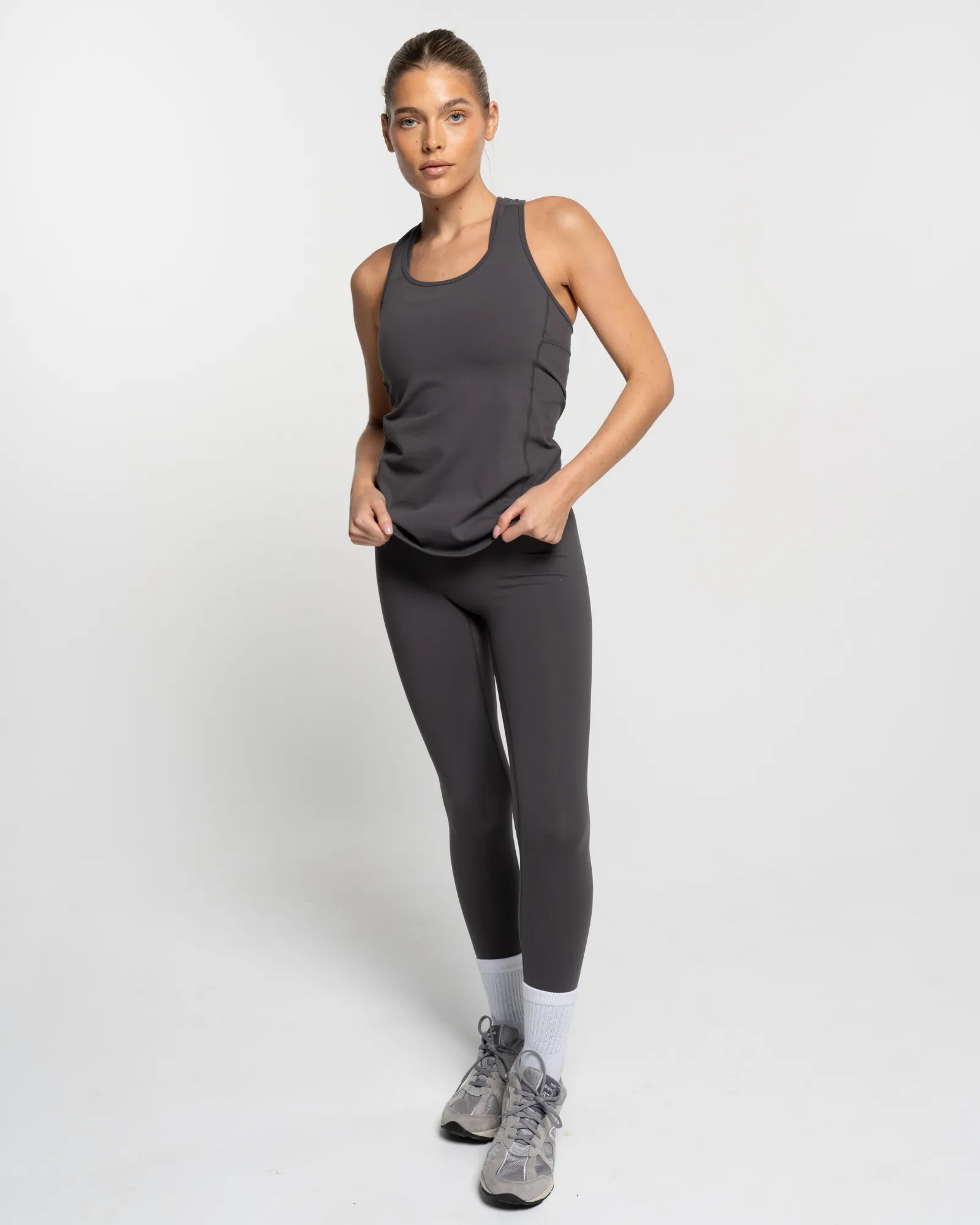 Racer Tank - Charcoal