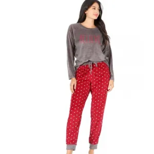 Rae Dunn BELIEVE Plush Velour Long Sleeve Top &amp; Cozy Jogger Pajama Set XL NWT