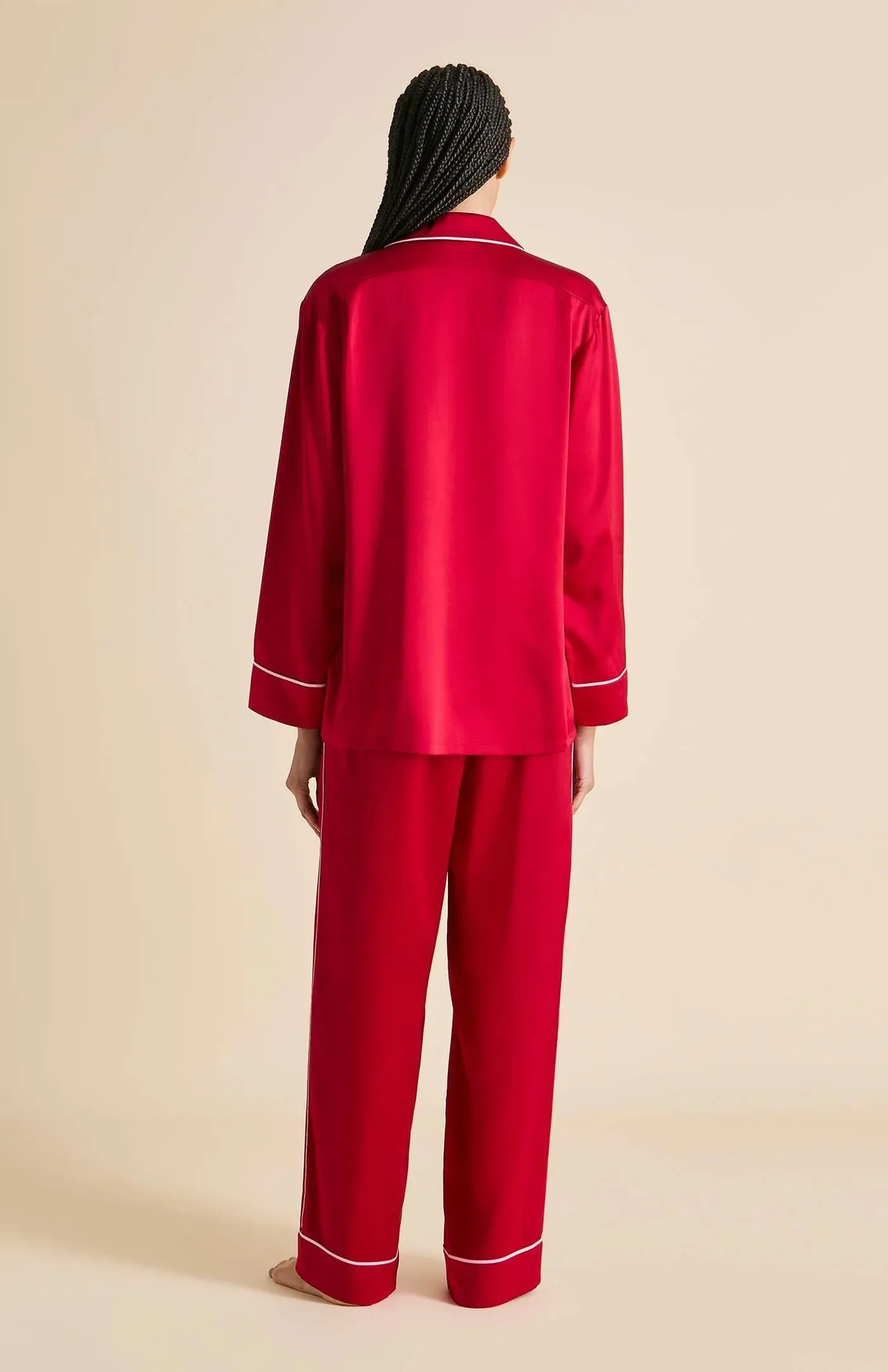 Raving Red | Red Satin Loungewear Set