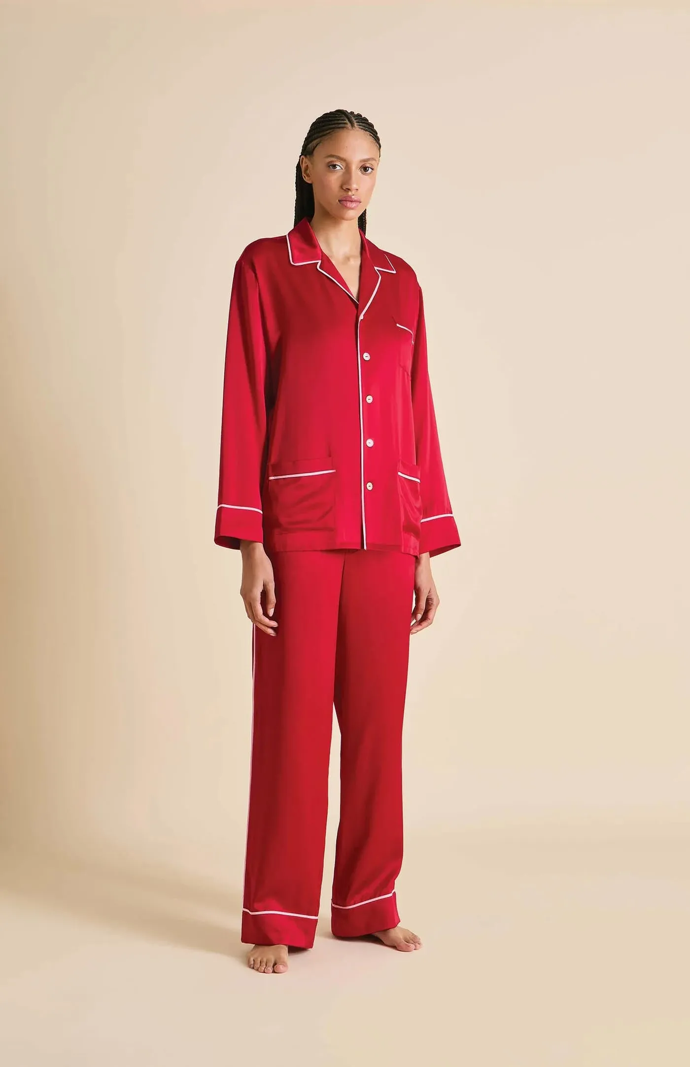 Raving Red | Red Satin Loungewear Set