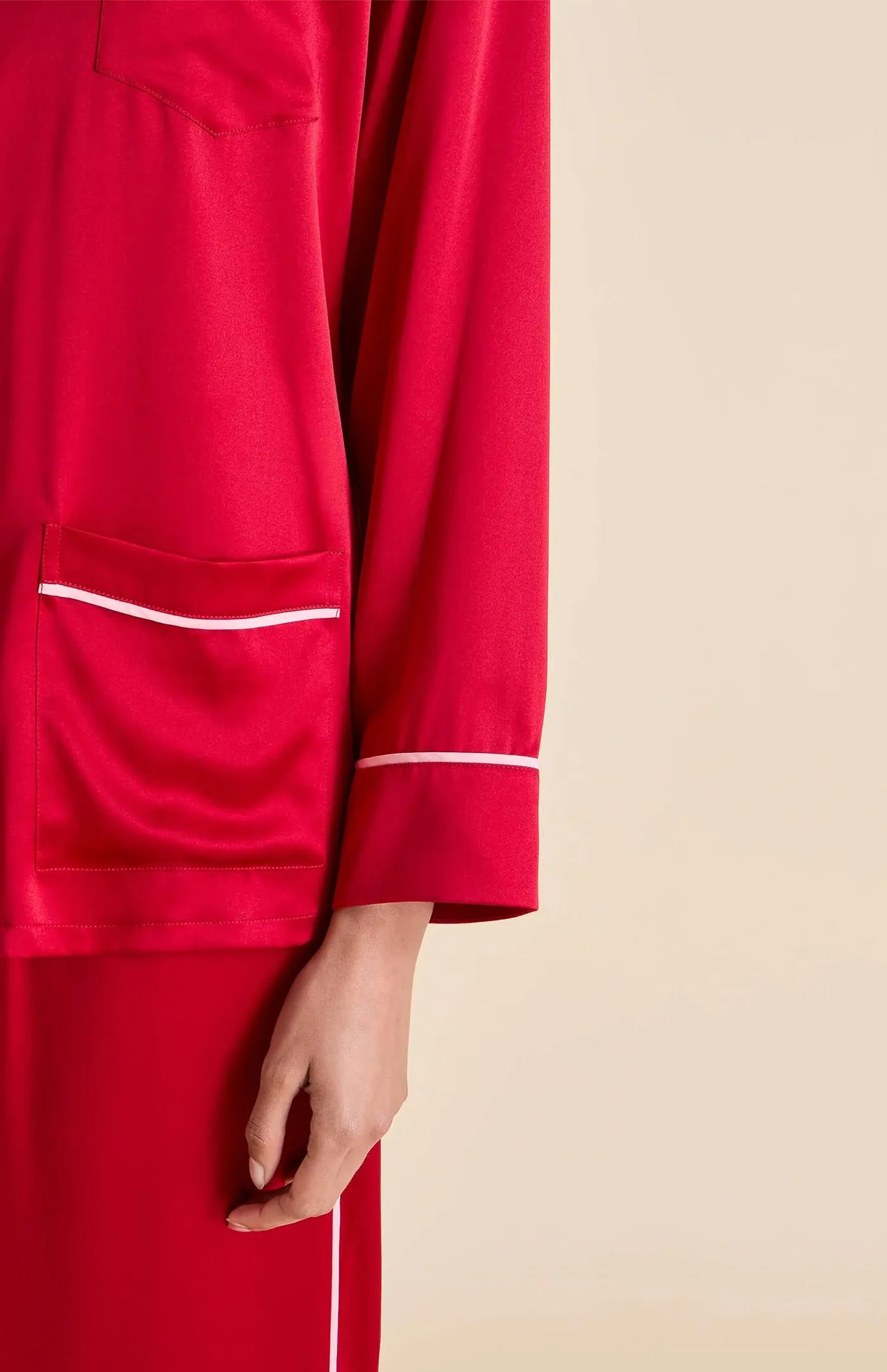 Raving Red | Red Satin Loungewear Set