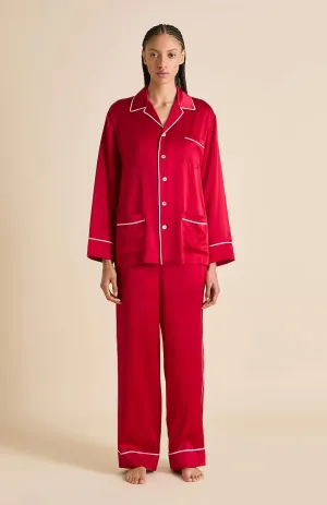 Raving Red | Red Satin Loungewear Set