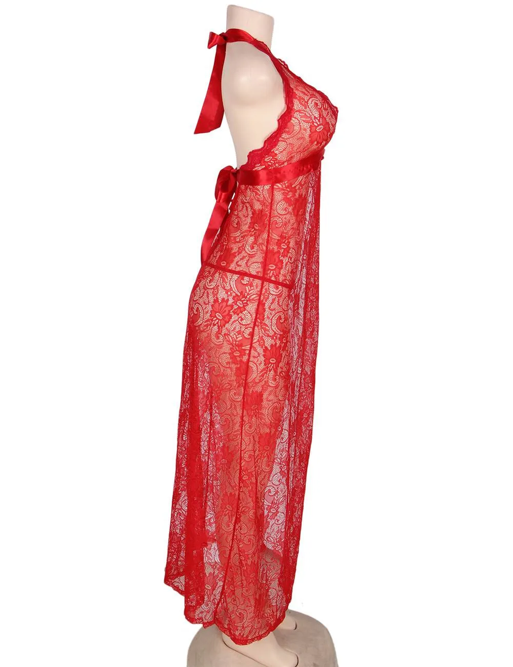 Red Backless Halter Dress Egypt