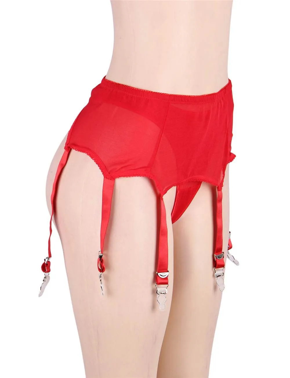 Red Sexy Lace Garter Panty