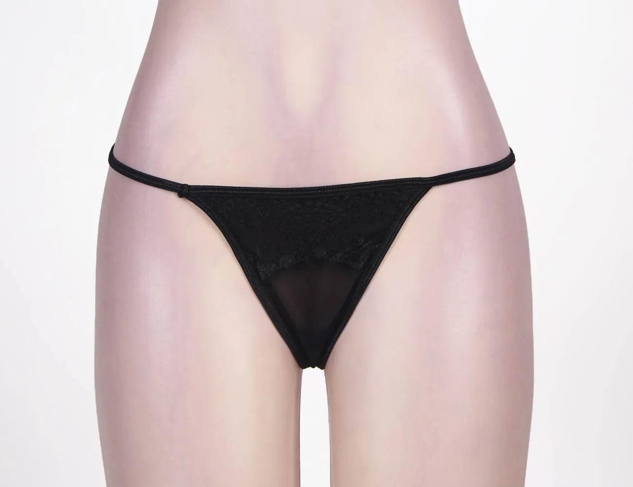 Red Sexy Transparent Lace Garter Panty  With Farawlaya