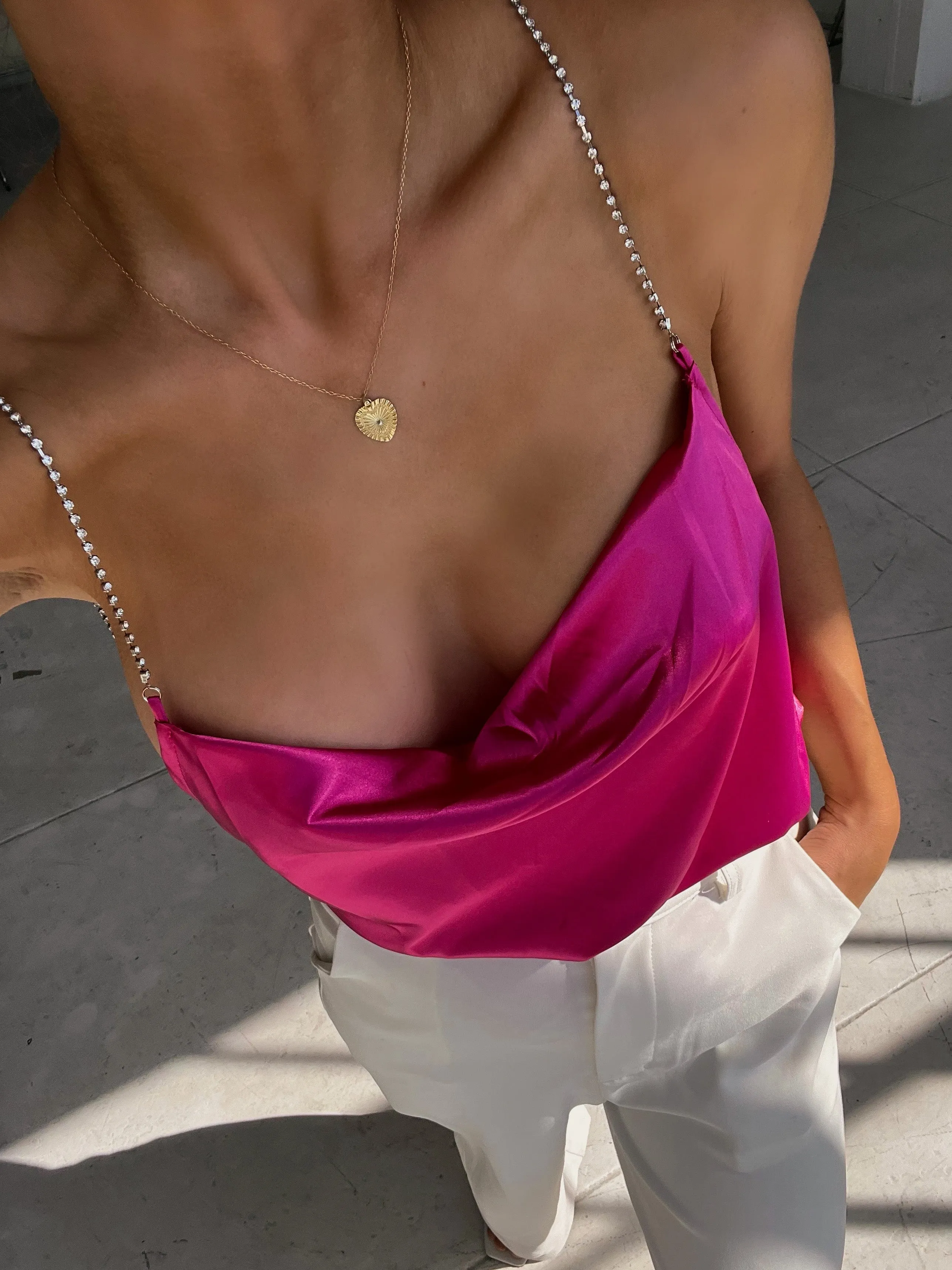 RHINESTONE STRAP CAMI